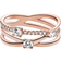 Pandora Sparkling Triple Band Ring - Rose Gold/Transparent