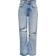 Only Robyn Life Hw Ankle Straight Fit Jeans - Blue/Medium Blue Denim