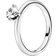 Pandora Heart Solitaire Ring - Silver/Transparent