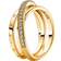 Pandora Crossover Pavé Triple Band Ring - Gold/Transparent