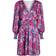 Neo Noir Lecia Fall Flower Dress - Pink