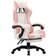 vidaXL Gaming Chair with Footrest - Pink