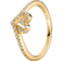Pandora Wish Sparkling Heart Ring - Gold/Transparent