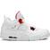 NIKE Air Jordan 4 Retro GS - White/University Red/Metallic Silver