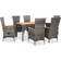 vidaXL 46039 Patio Dining Set, 1 Table incl. 6 Chairs