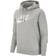 NIKE Sportswear Club Fleece Women's Logo Pullover Hoodie - Dark Grey Heather/White