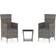 vidaXL 3059364 Loungeset, 1 Bord inkl. 2 Stolar