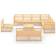vidaXL 3075789 Loungesæt, 1 borde inkl. 9 sofaer
