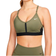 NIKE Dri-FIT Indy Light-Support Padded V-Neck Sports Bra - Medium Olive/Black/Black/White