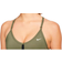 NIKE Dri-FIT Indy Light-Support Padded V-Neck Sports Bra - Medium Olive/Black/Black/White