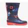 Joules Kid's Welly Print Rubber Wellies - Navy Animal