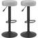 vidaXL Tabourets 2 pcs Gris Velours Tabouret de bar 83cm 2pcs