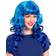 Folat Neon Blue Wig with Curls