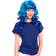 Folat Neon Blue Wig with Curls