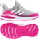 Adidas Kid's FortaRun Elastic Lace Top Strap - Grey Two/Cloud White/Shock Pink