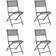 vidaXL 313081 4-pack Chaise de jardin pour repas