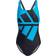 Adidas Women's Logo Graphic Swimsuit - Black/Blue Rush