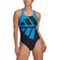 Adidas Women's Logo Graphic Swimsuit - Black/Blue Rush