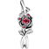 Pandora Disney Beauty And The Beast Rose Ring - Silver/Pink/Transparent