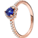 Pandora Sparkling Elevated Heart Ring - Rose Gold/Blue/Transparent