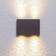 Lucande Henor Graphite Wall Flush Light 13cm