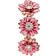 Pandora Daisy Flower Trio Ring - Rose Gold/Pink/Transparent