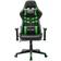 vidaXL Adjustable Armrest Artificial Leather Gaming Chair - Black/Green