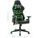 vidaXL Adjustable Armrest Artificial Leather Gaming Chair - Black/Green