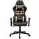 vidaXL Adjustable Armrest Artificial Leather Gaming Chair - Black/Gold