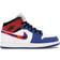 Nike Air Jordan 1 Mid SE GS - White/University Red/Rush Blue