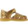 Angulus Sandal with Velcro - Gold Leo/Beige Glitter