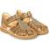 Angulus Sandal with Velcro - Gold Leo/Beige Glitter