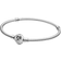 Pandora Moments Heart Infinity Clasp Snake Chain Bracelet - Silver