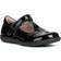 Geox Girls Naimara T-Bar Leather Ballerina Flats - Black Patent