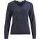 Vila Ril V-Neck Knitted Pullover - Blue/Total Eclipse