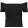 Urban Classics Ladies Off Shoulder Rib Tee - Black