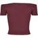 Urban Classics Ladies Off Shoulder Rib Tee - Red Wine