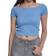 Urban Classics Ladies Off Shoulder Rib Tee - Horizon Blue