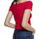 Urban Classics Ladies Off Shoulder Rib Tee - Fire Red