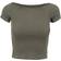 Urban Classics Ladies Off Shoulder Rib Tee - Olive