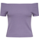 Urban Classics Ladies Off Shoulder Rib Tee - Dusty Purple