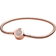 Pandora Moments Sparkling Crown O Snake Chain Bracelet - Rose Gold/Transparent