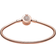 Pandora Moments Sparkling Crown O Snake Chain Bracelet - Rose Gold/Transparent