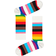 Happy Socks Pride Stripe Crew Sock - White/Red/Yellow/Green/Brown/Black