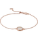 Monica Vinader Siren Rose Quartz Fine Chain Bracelet, Rose Gold Vermeil on Silver