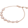 Monica Vinader Rose Gold Siren Mini Nugget Cluster Bracelet Rose Quartz