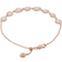 Monica Vinader Rose Gold Siren Mini Nugget Cluster Bracelet Rose Quartz