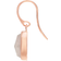 Monica Vinader Rose Gold Siren Wire Earrings Rose Quartz