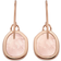 Monica Vinader Rose Gold Siren Wire Earrings Rose Quartz