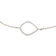 Monica Vinader Sterling Silver Riva Diamond Kite Chain Bracelet Diamond